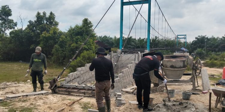 Pembangunan Jembatan Merah Putih Presisi di Kuansing Capai 60 Persen
