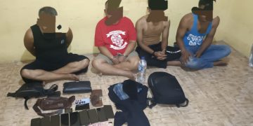 SATRESKRIM POLRES SIAK UNGKAP KOMPLOTAN PENIPU MODUS BATU MERAH DELIMA KERUGIAN KORBAN CAPAI RATUSAN JUTA, EMPAT PELAKU DITANGKAP DI PEKANBARU