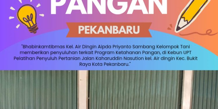 Polresta Pekanbaru Buktikan Polri Cinta Petani Melalui Penyuluhan Pertanian oleh Bhabinkamtibmas Polsek Bukit Raya