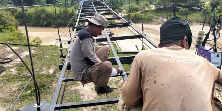 Progres Pembangunan Jembatan Merah Putih Presisi di Kuansing Capai 65 Persen