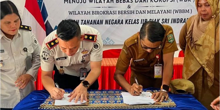 Rutan Kelas IIB Siak Melakukan Penandatanganan Nota Kesepakatan dan Perjanjian Kerja Sama  Dinas Kesehatan Kabupaten Siak