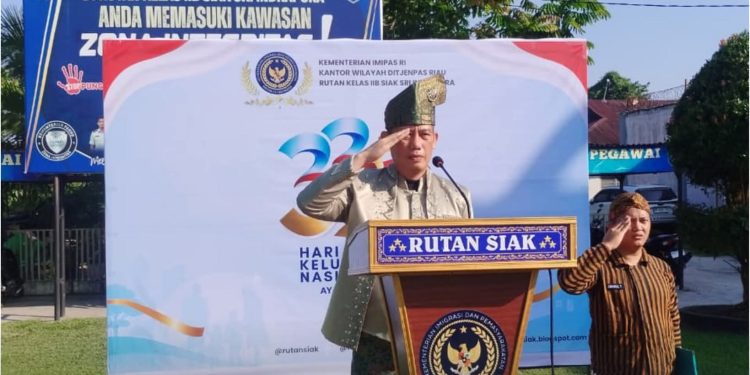 Rutan Kelas IIB Siak Melaksanakan Upacara Peringatan Hari Keluarga Nasional Tahun 2026