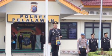 Kapolres Pelalawan Pimpin Upacara Pancasila 2026: “Pancasila Pemersatu Bangsa, Fondasi Perdamaian Dunia