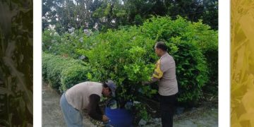 POLRESTA PEKANBARU HADIR UNTUK KETAHANAN PANGAN, BHABINKAMTIBMAS BUKIT RAYA EDUKASI WARGA KELOLA PEKARANGAN PRODUKTIF