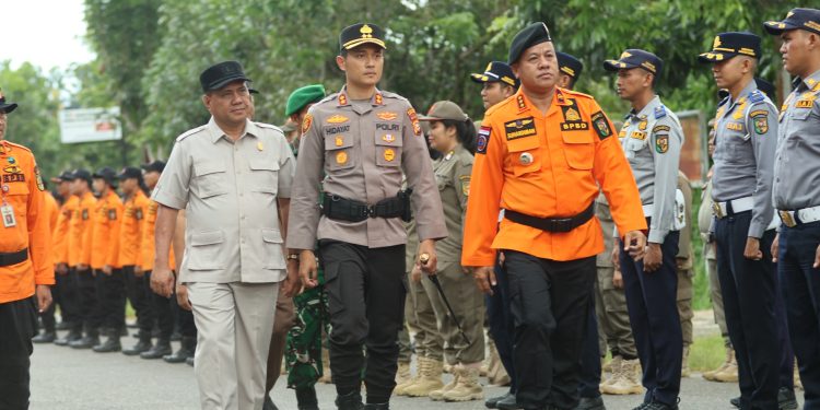 Kapolres Kuansing Hadiri Apel Gelar Pasukan Kesiapsiagaan Karhutla Tahun 2026