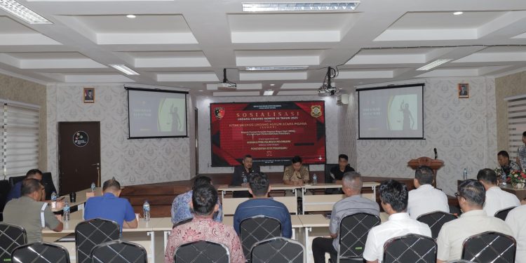 SAT RESKRIM POLRESTA PEKANBARU GELAR SOSIALISASI KUHAP DAN KOORDINASI PENGAWASAN PPNS KOTA PEKANBARU