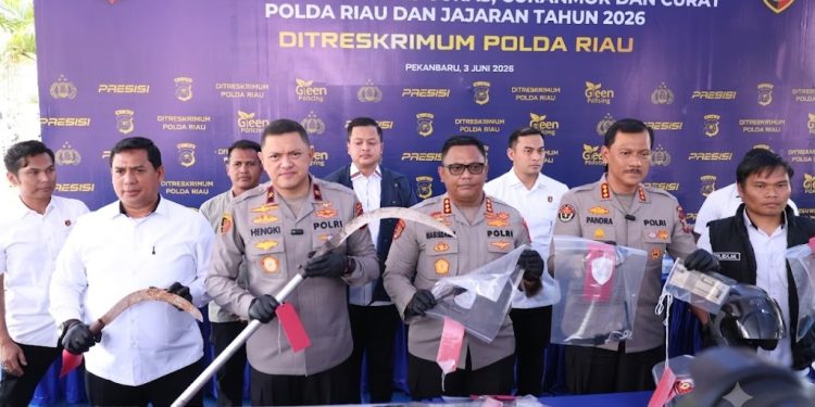 Polda Riau Bongkar 1.333 Kasus Kejahatan Jalanan, 525 Tersangka Diamankan