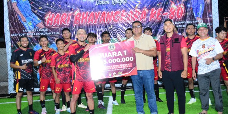 Hut Bhayangkara Ke-80 Meriahkan – Kapolres Kampar Janjikan Turnamen Baru Dengan Komposisi Tim Baru