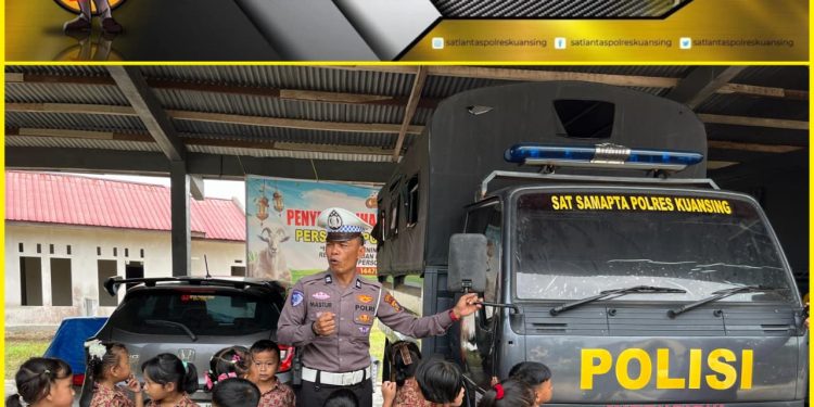 Polres Kuansing Tanamkan Budaya Tertib Berlalu Lintas Sejak Dini Melalui Kegiatan Polsanak