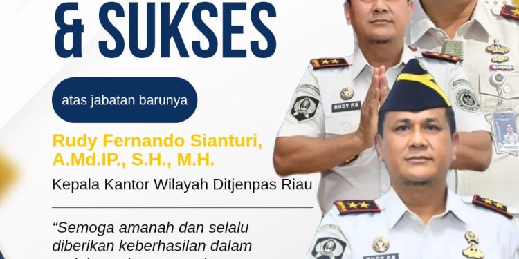 Keluarga Besar Lapas Narkotika Kelas IIB Rumbai Ucapkan Selamat kepada Rudy Fernando Sianturi sebagai Kakanwil Ditjenpas Riau