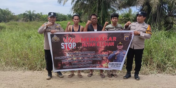 Polsek Bonai Darussalam Intensifkan Patroli Karhutla, Pastikan Wilayah Bebas Titik Api di Tengah Musim Kemarau