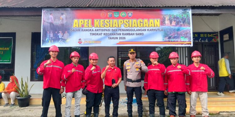 Hadapi Musim Kemarau, Polsek Rambah Samo Perkuat Sinergi Karhutla: Targetkan Zero Titik Api di 2026