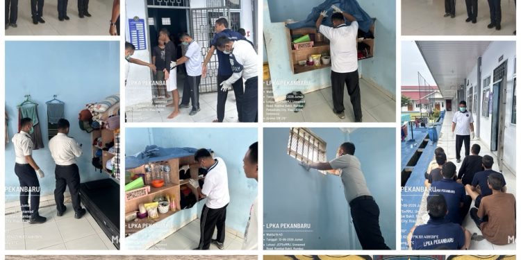 LPKA Melaksanakan Kegiatan Razia dan Penggeledahan Kamar Hunian Anak Binaan Dalam Menjaga Keamanan dan Ketertiban.
