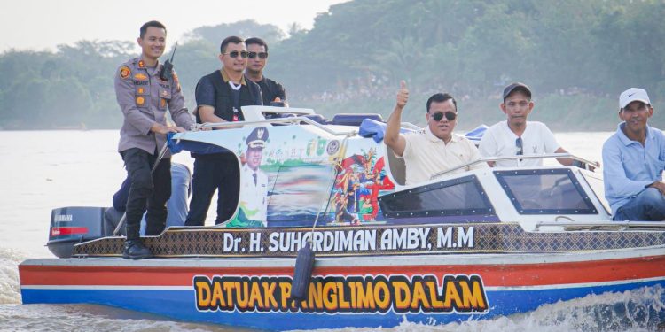 Kapolres Kuansing Hadiri Final Festival Pacu Jalur Event Kebudayaan Rayon I Kecamatan Inuman Tahun 2026
