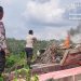 Polsek Kuantan Tengah Tertibkan Aktivitas PETI di Pulau Komang Sentajo, Empat Rakit Dimusnahkan
