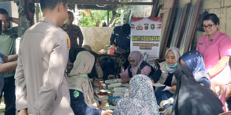 CKG HUT Bhayangkara ke-80, Polres Kuansing Hadirkan Layanan Cek Kesehatan Gratis bagi Warga Pangean