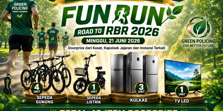 Polres Kuansing Fun Run Road to RBR 2026, Puluhan Doorprize Menanti