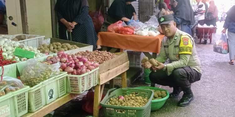 Pengecekan Ketersediaan Bahan Pangan di Pasar Tradisional Cik Puan dalam Rangka Mendukung Program Ketahanan Pangan