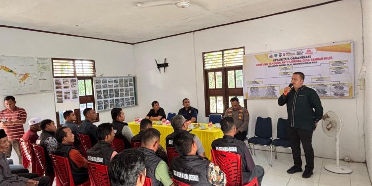 Jelang Hari Bhayangkara ke-80, Kampung Tangguh Anti Narkoba Desa Rambah Hilir Jalani Penilaian Oleh Tim Polda Riau