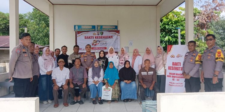 Hari Bhayangkara Ke-80 & Bhayangkari Ke-74 – Polsek Bangkinang Kota Ajak Warga Cek Kesehatan Gratis