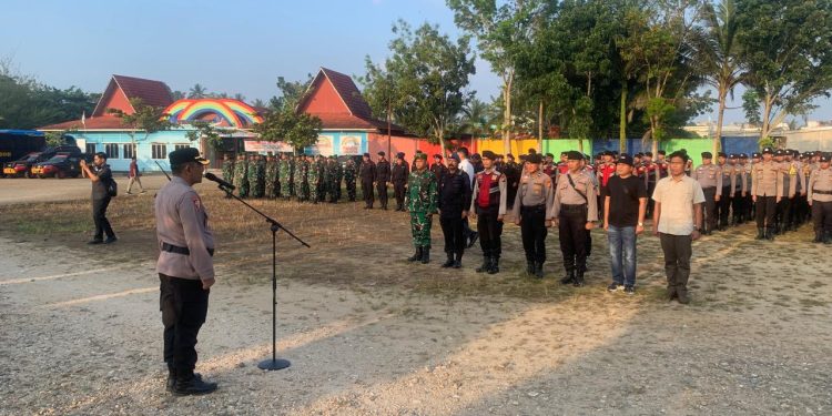 Wakapolres Kuansing Pimpin Apel Pengamanan MTQ ke-44 Riau dan Pacu Jalur Rayon II, 752 Personel Gabungan Disiagakan