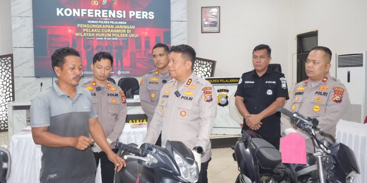 Polres Pelalawan Gelar Konferensi Pers tentang Curanmor di wilayah Polsek Ukui