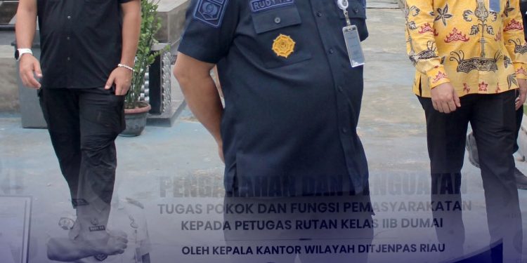 Kunjungi Rutan Dumai, Kakanwil Ditjenpas Riau Berikan Penguatan Tupoksi Petugas Pemasyarakatan