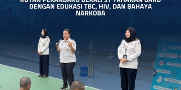Mapenaling dan Penyuluhan Kesehatan, Rutan Pekanbaru Bekali 37 Tahanan Baru dengan Edukasi TBC, HIV, dan Bahaya Narkoba