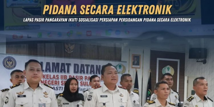 Lapas Pasir Pangarayan Ikuti Sosialisasi Persiapan Persidangan Pidana Secara Elektronik