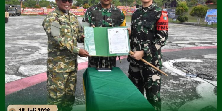 RESMI DIBUKA DI PELALAWAN, TMMD KE-129 KODIM/KPR SIAP SATUKAN LANGKAH MEMBANGUN NEGERI DARI DESA