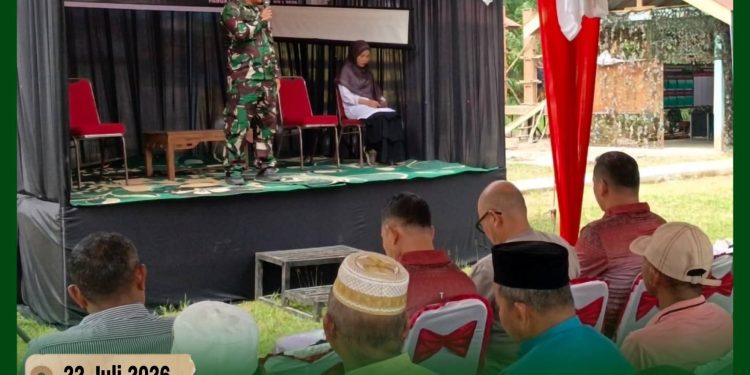 Perkokoh Karakter Bangsa, Satgas TMMD Ke-129 Kodim 0313/KPR Gelar Penyuluhan Wawasan Kebangsaan di Desa Pangkalan Terap
