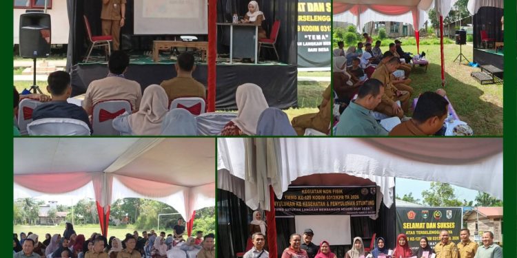 Cegah Stunting dan Sehatkan Keluarga, Satgas TMMD Ke-129 Kodim 0313/KPR,Gelar Penyuluhan KB Kesehatan di Pangkalan Terap