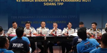 Menuju Pemasyarakatan Berkualitas, 43 Warga Binaan Rutan Pekanbaru Ikuti Sidang TPP