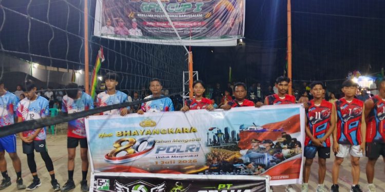 Semarak HUT Bhayangkara ke-80, Kapolsek Bonai Darussalam Resmi Buka Turnamen Voli GPH Cup I yang Diikuti 24 Tim