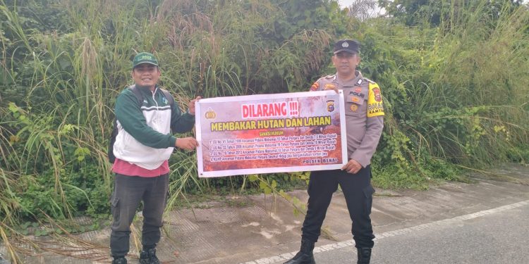 Polsek Jajaran Polres Kuansing Gencarkan Sosialisasi Karhutla, Kapolres Ajak Masyarakat Cegah Kebakaran Sejak Dini