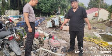 Respon Cepat Laporan Call Center 110, Polres Kuansing dan Polsek Kuantan Tengah Tindak Aktivitas PETI di Hutan Lindung
