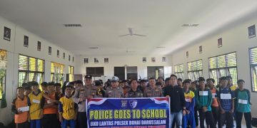 Polsek Bonai Darussalam Edukasi Siswa Baru SMKN 1 Bonai Darussalam, Tanamkan Semangat Anti-Bullying dan Anti-Narkoba Sejak MPLS