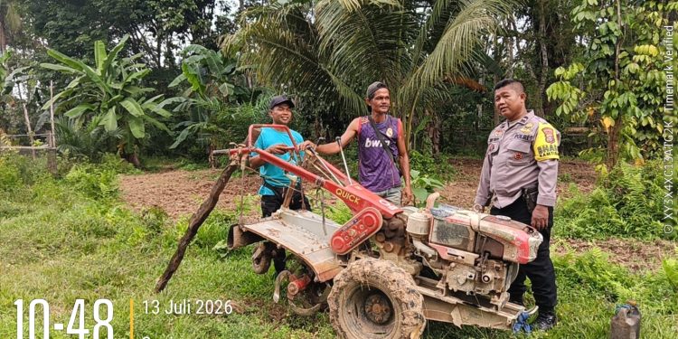 Polsek Kuantan Mudik Cek Kesiapan Lahan Jagung di Desa Pulau Rumput, Dukung Program Swasembada Pangan 2026