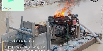 Respons Cepat Laporan Call Center 110, Polsek Kuantan Tengah Tindak Lanjuti Aduan PETI dan Musnahkan Lima Unit Stingkai