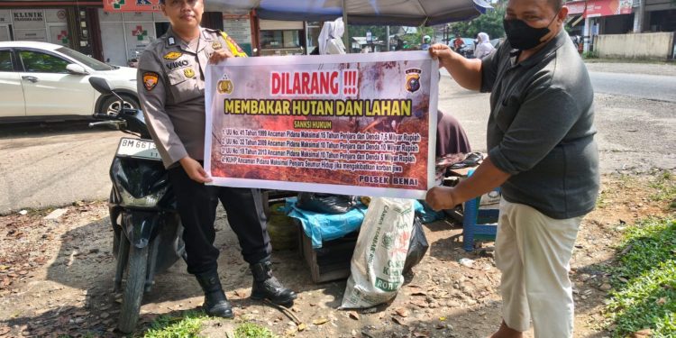 Polsek Jajaran Polres Kuansing Gencarkan Sosialisasi dan Patroli Karhutla, Ajak Masyarakat Cegah Kebakaran Sejak Dini