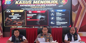 Polres Kampar Press Release Ungkap Beberapa Dugaan Tindak Pidana Selama Bulan Juli