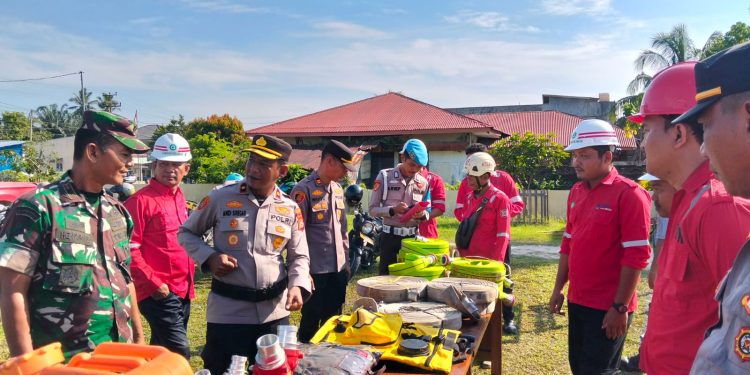 Polsek Kampar Kiri Gelar Apel Siaga Karhutla 2026, TNI-Polri, Pemerintah dan Perusahaan Perkuat Sinergi Cegah Kebakaran