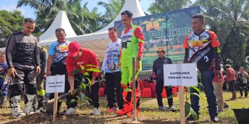 224 Rider Ramaikan Bhayangkara Adventure Rohul 3 Trabas, Polres Rokan Hulu Gaungkan Green Policing dan Pencegahan Karhutla
