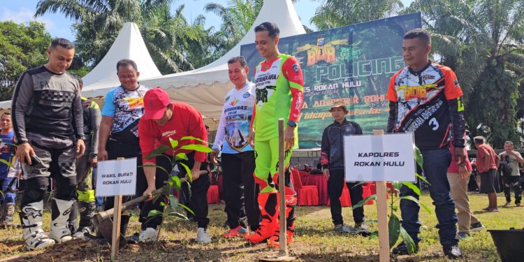 224 Rider Ramaikan Bhayangkara Adventure Rohul 3 Trabas, Polres Rokan Hulu Gaungkan Green Policing dan Pencegahan Karhutla