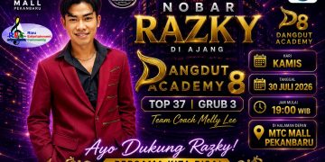 Nobar Razky di Dangdut Academy 8 Digelar di MTC Mall Pekanbaru, Ribuan Suporter Siap Meramaikan