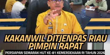 Kakanwil Ditjenpas Riau Pimpin Rapat Persiapan Semarak HUT Ke-81 Kemerdekaan RI Tahun 2026