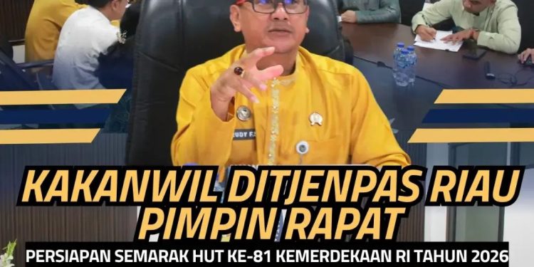 Kakanwil Ditjenpas Riau Pimpin Rapat Persiapan Semarak HUT Ke-81 Kemerdekaan RI Tahun 2026