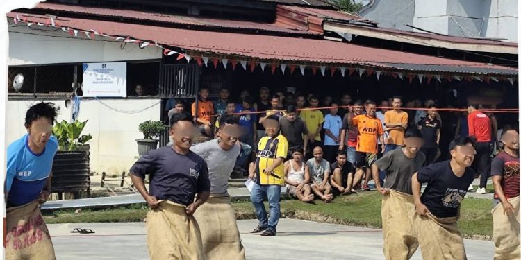 Semarak Kemerdekaan di Balik Jeruji, WBP Rutan Rengat Antusias Ikuti Berbagai Perlombaan