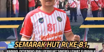 Semarak HUT RI ke-81, Kanwil Ditjenpas Riau Perkuat Sinergi Lewat Funwalk dan Permainan Tradisional