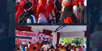 Lapas Kelas IIB Pasir Pangarayan Hadiri Jalan Santai dalam Rangka Memeriahkan HUT ke-81 Kemerdekaan RI Tingkat Kecamatan Rambah